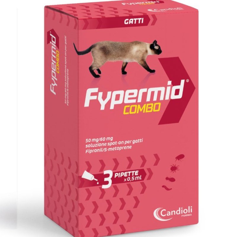 Candioli Fypermid Combo Gatto 3 pipette antiparassitario spot-on