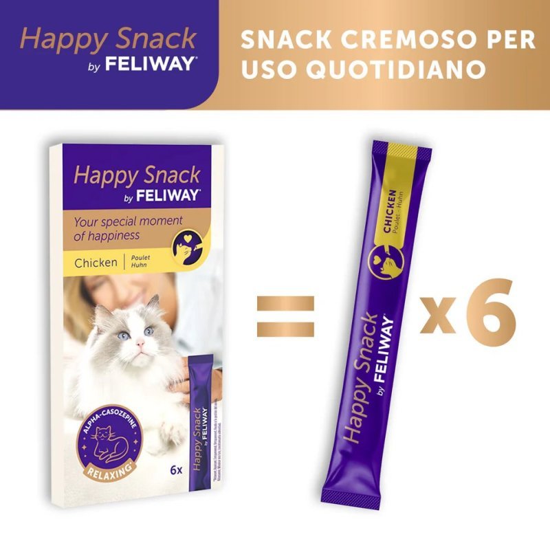 Happy Snack by Feliway 6 stick anti-stress gatto