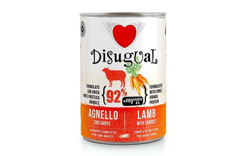 Disugual Adult Agnello e Carote 400g umido monoproteico cane
