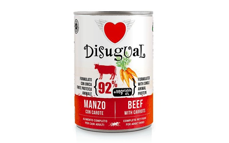Disugual Adult Manzo e Carote 400g umido monoproteico cane