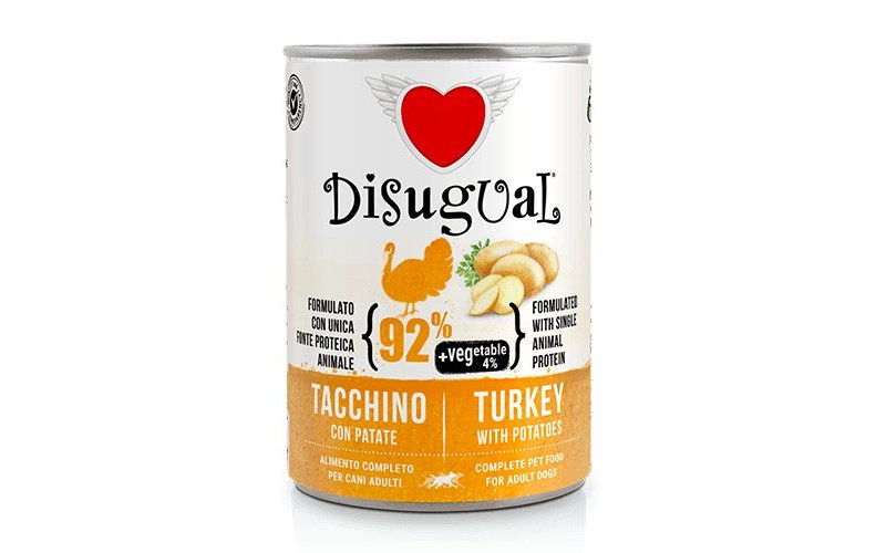 Disugual Adult Tacchino e Patate 400g umido monoproteico cane