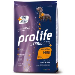 Prolife Sterilised Mini Anatra e Riso Nutrigenomic crocchette cane