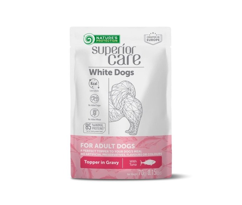 Nature's Protection White Dogs Topper in Gravy Tonno 70g cane Superior Care