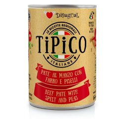 Disugual Tipico Adult Manzo con Farro e Piselli 400g umido cane