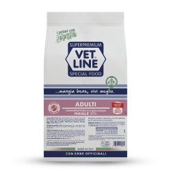 Vet Line Adulti Maiale 12,5kg crocchette olistiche cane