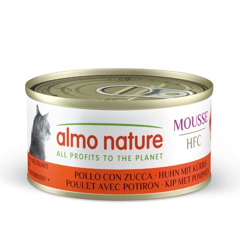 Almo Nature HFC Mousse Pollo con Zucca 70g umido gatto