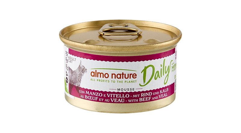 Almo Nature Daily Menù Mousse con Manzo e Vitello 85g umido gatto