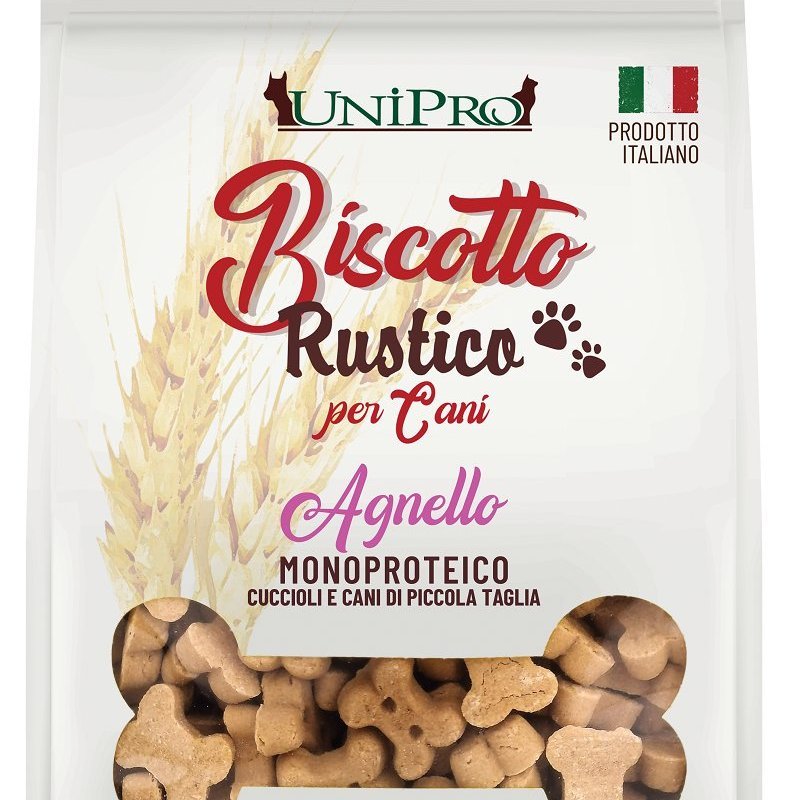 Unipro Biscotto Rustico all'Agnello 300g per cani e cuccioli