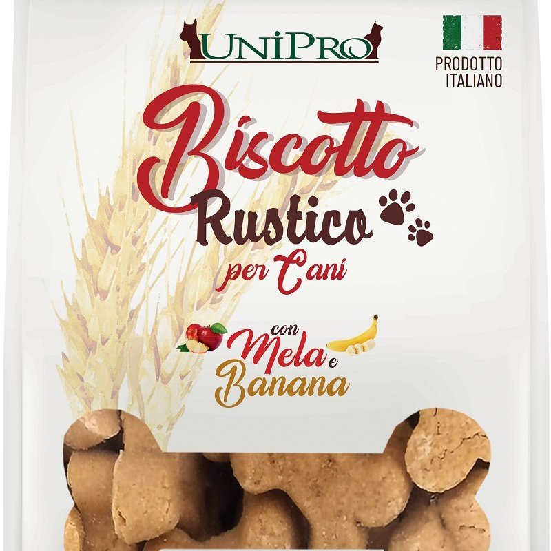 Unipro Biscotto Rustico con Mela e Banana 300g per cani