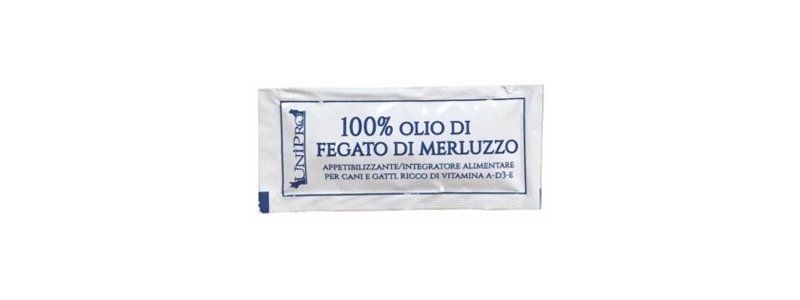 UniPro Olio di Fegato di Merluzzo 10ml bustina integratore cane e gatto
