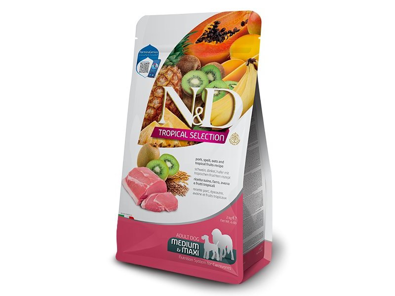 N&D Tropical Adult Maiale Medium Large 10kg  SCADENZA SETTEMBRE 2025 crocchette cane