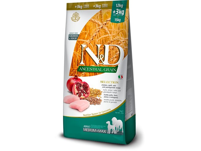 N&D Selection Adult Pollo e Melograno Medium Maxi 15kg ancestral SCADENZA OTTOBRE 2025