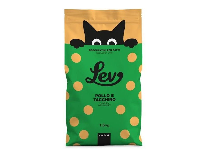 Lev Sterilized Pollo e Tacchino crocchette gatto sterilizzato