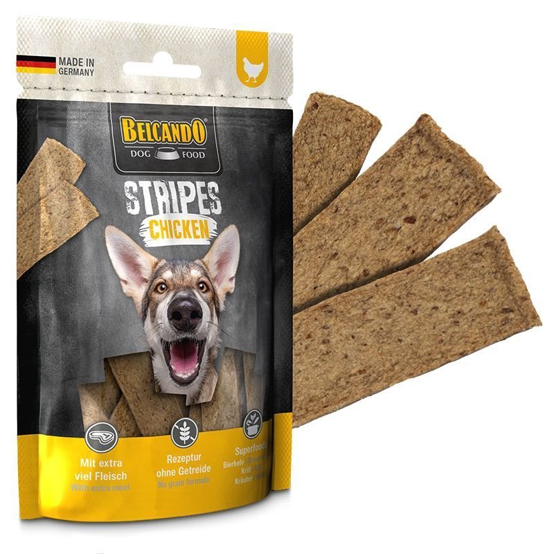 Belcando Stripes al Pollo 90g snack per cani
