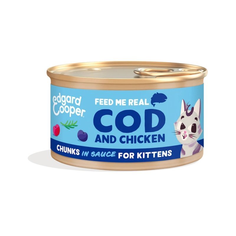 Edgard&Cooper Kitten Merluzzo e Pollo 85g umido gattino