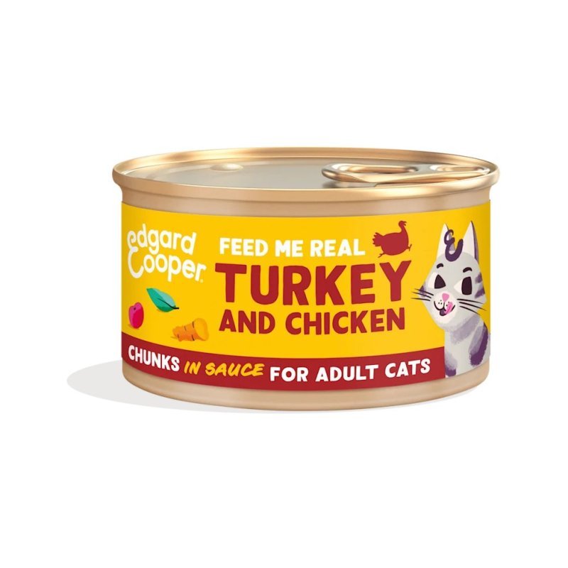 Edgard&Cooper Adult Tacchino e Pollo 85g umido gatto