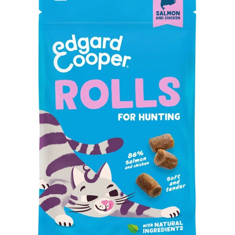 Edgard&Cooper Rolls Salmone e Pollo 45g snack gatto