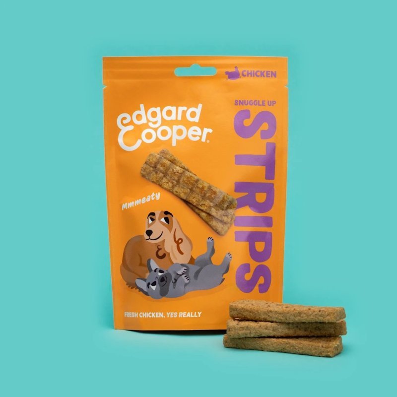 Edgard&Cooper Strips Pollo 75g snack per cani