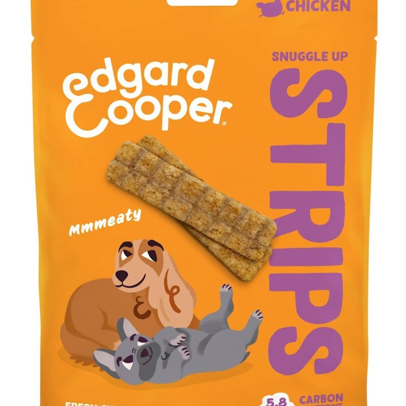 Edgard&Cooper Strips Pollo 75g snack per cani