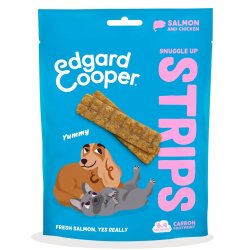 Edgard&Cooper Strips Salmone e Pollo 75g snack per cani