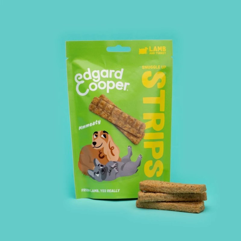 Edgard&Cooper Strips Agnello e Tacchino 75g snack per cani