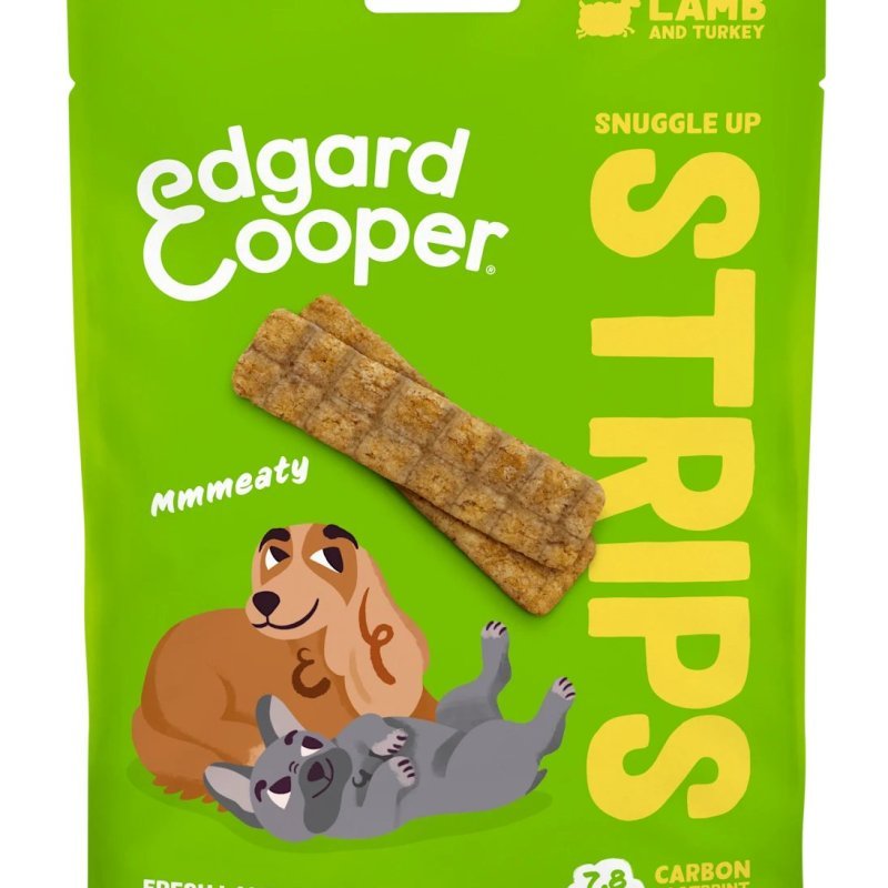 Edgard&Cooper Strips Agnello e Tacchino 75g snack per cani