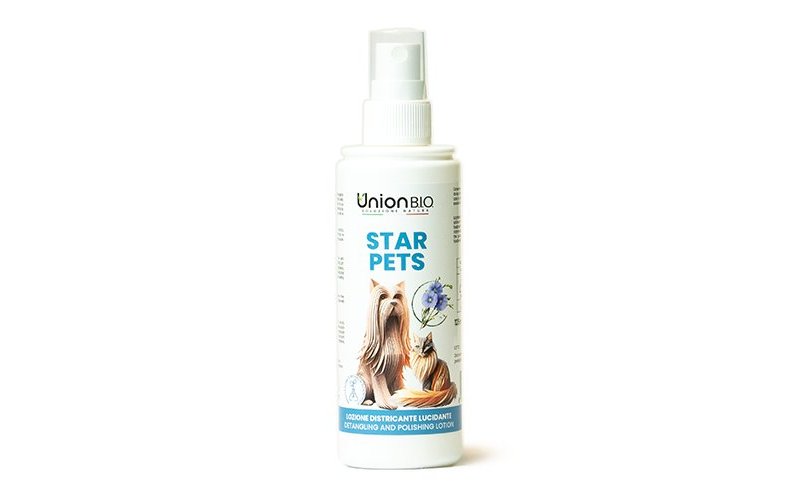 Union Bio Star Pets lozione districante lucidante per cani e gatti