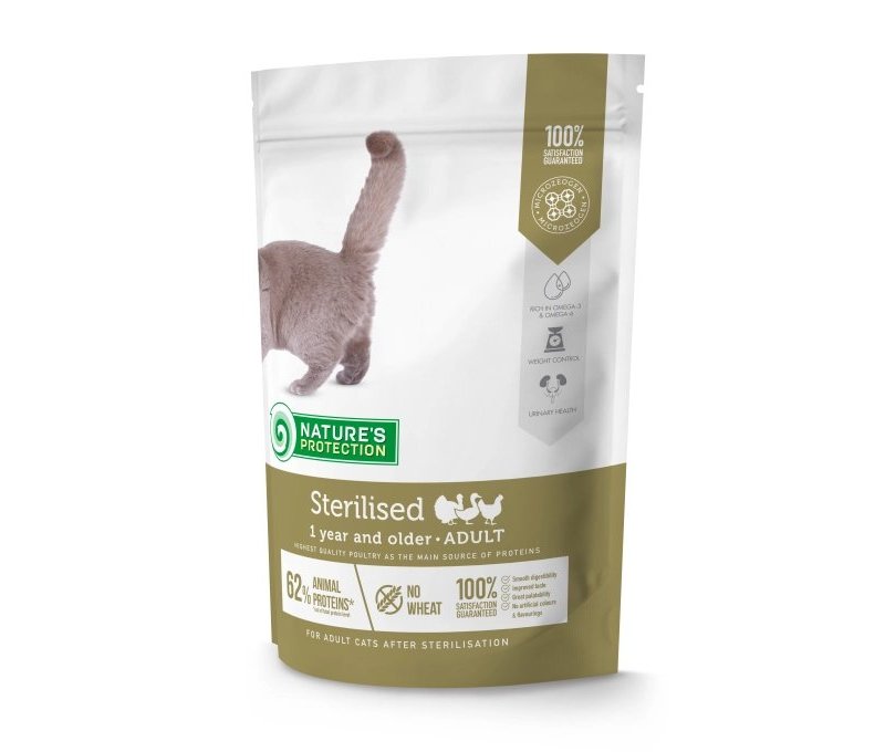 Nature's Protection Sterilised Adult 400g crocchette gatto