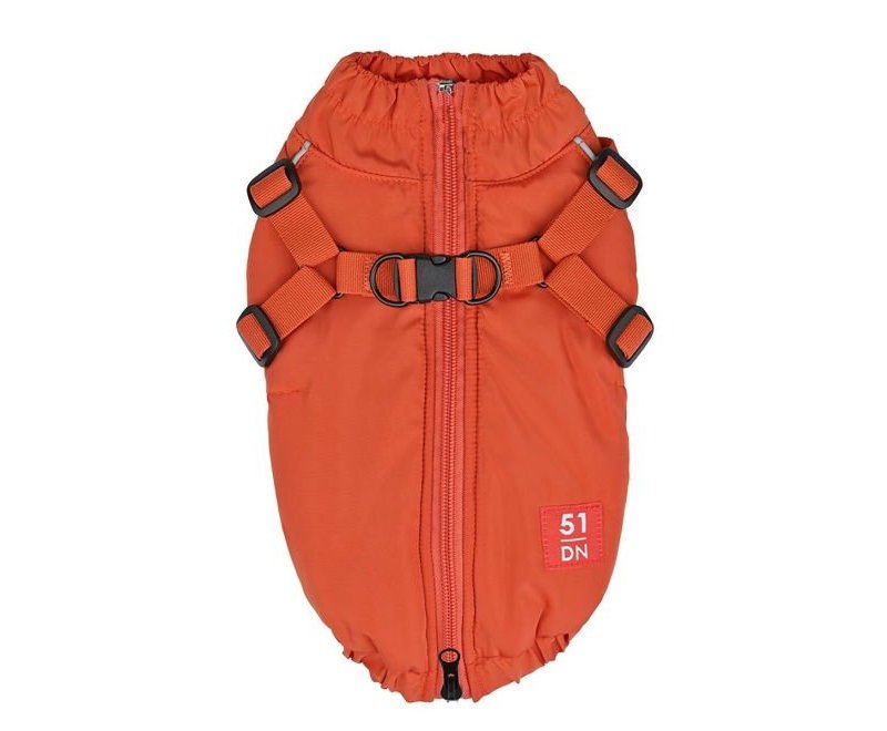 51DN Adventure Harness Coat Orange impermeabile per cani