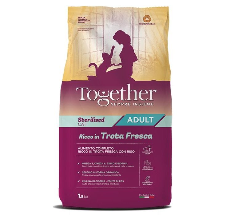 Together Sterilised Cat Trota fresca e riso crocchette gatto