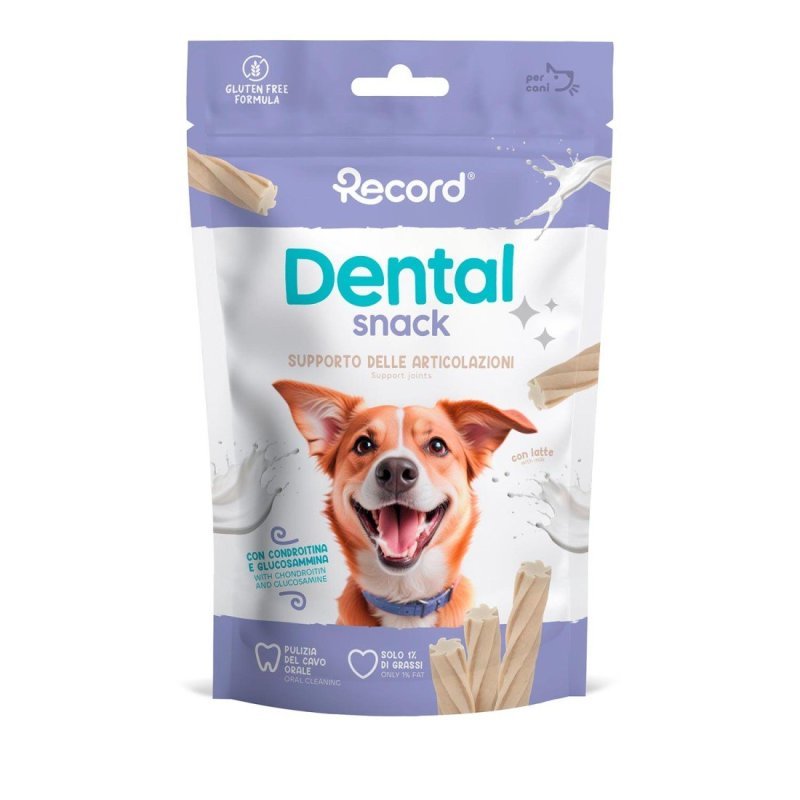 Record Dental Snack Girandole di Latte 75g per cani