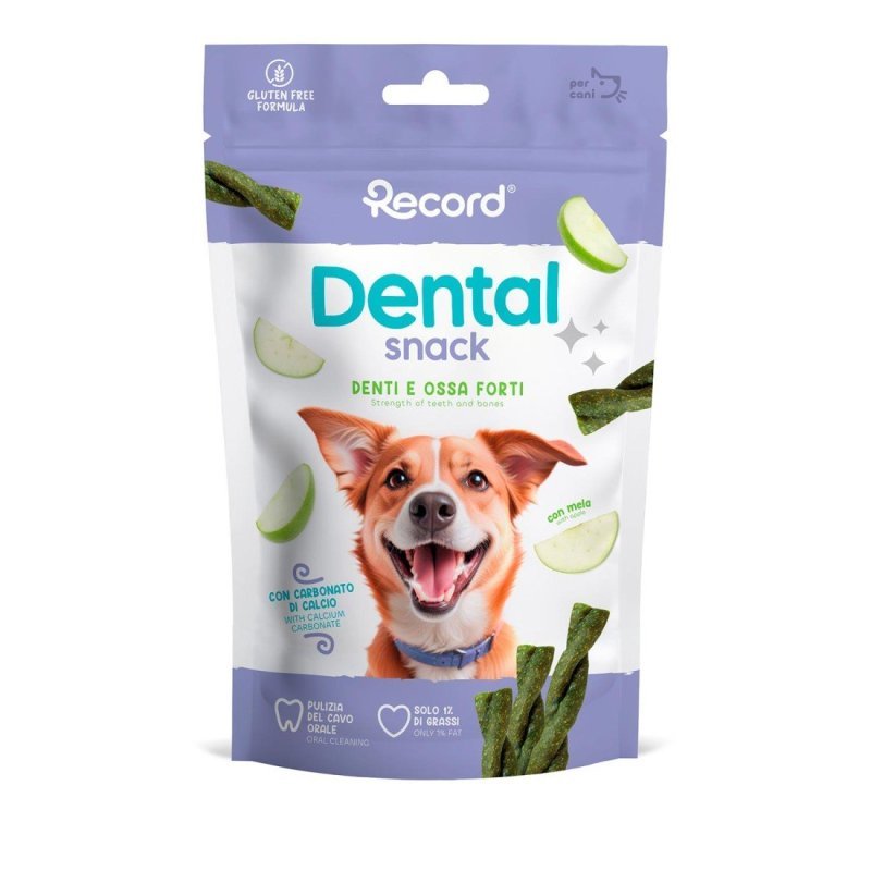 Record Dental Snack Twist alla Mela 75g per cani
