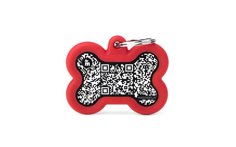 Medaglietta Hushtag Plus QR Code Osso