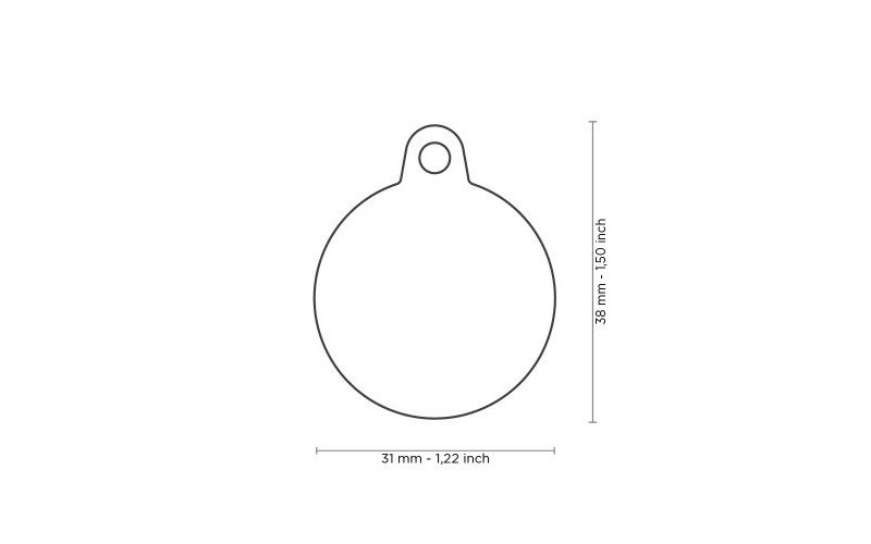 Medaglietta Hushtag Plus QR Code Cerchio