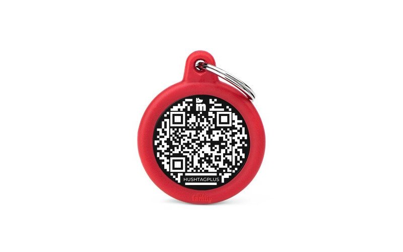 Medaglietta Hushtag Plus QR Code Cerchio