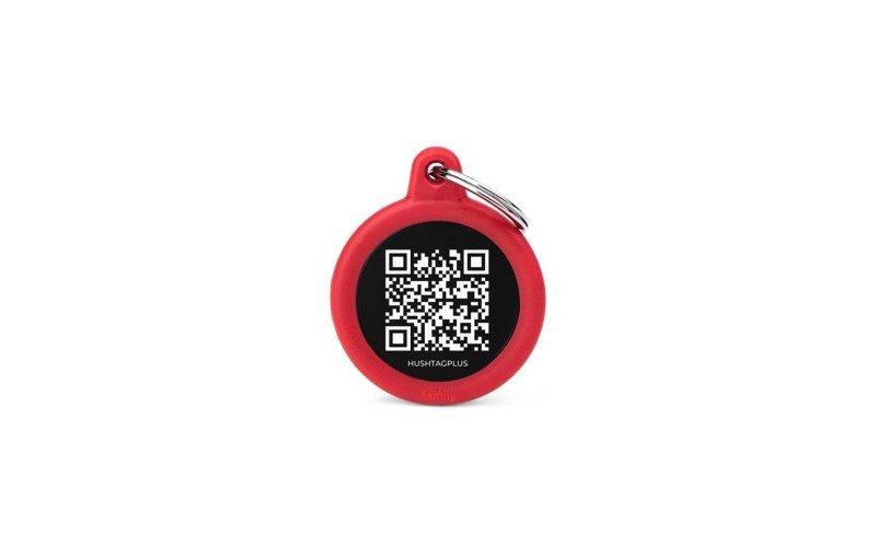 Medaglietta Hushtag Plus QR Code Cerchio Piccolo