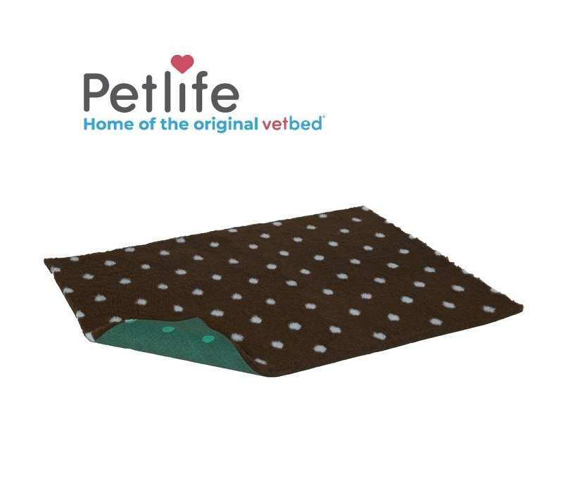 Vetbed Brown Blue Polka Dot antiscivolo tappetino vet bed originale inglese by Petlife