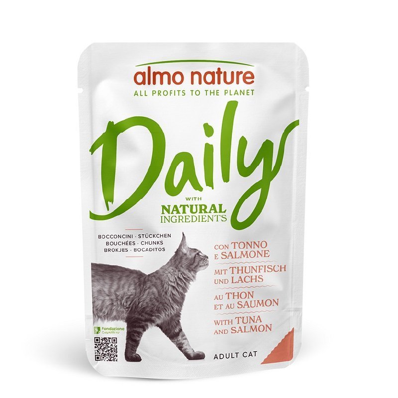 Almo Nature Daily Tonno e Salmone 70g umido gatto