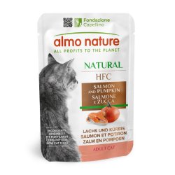 Almo Nature HFC Natural Salmone e Zucca 55g busta gatto
