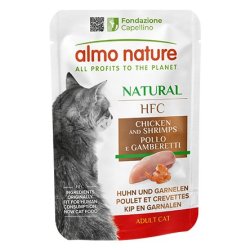 Almo Nature HFC Natural Pollo e Gamberetti 55g busta gatto