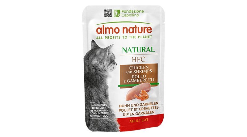 Almo Nature HFC Natural Pollo e Gamberetti 55g busta gatto