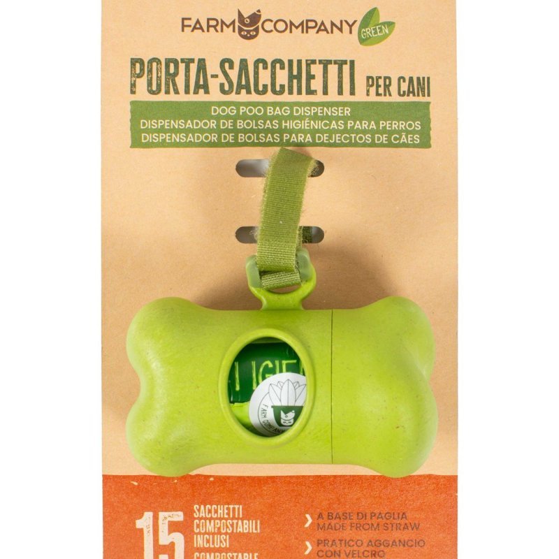 Farm Company Portasacchetti Biodegradabile Con Sacchetti Compostabile