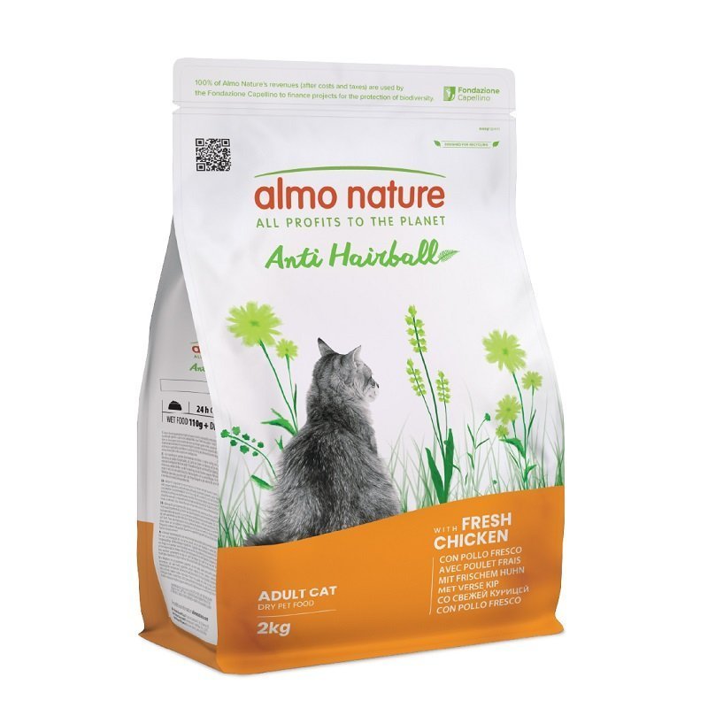 Almo Nature Life Maintenance Anti Hairball Pollo 2kg crocchette gatto
