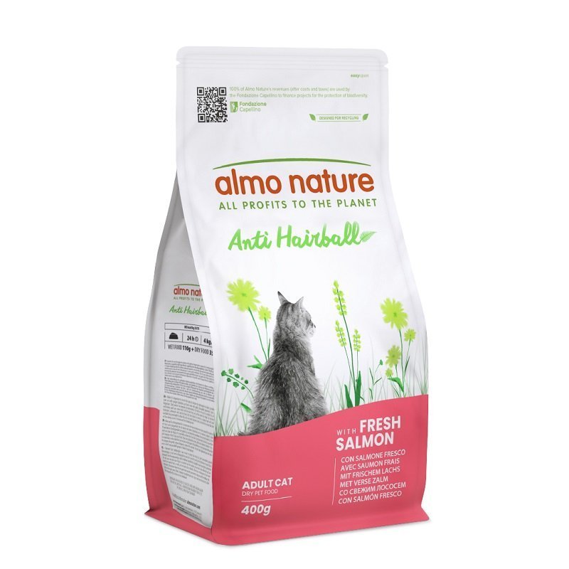 Almo Nature Life Maintenance Anti Hairball Salmone 2kg crocchette gatto