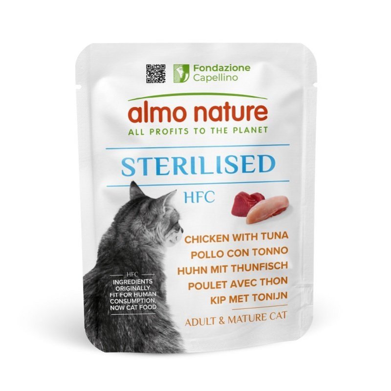 Almo Nature HFC Sterilised Pollo con Tonno 50g umido gatto