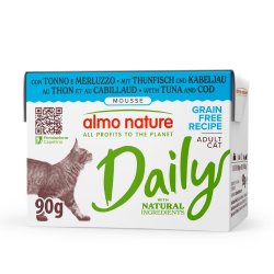 Almo Nature Daily Tonno e Merluzzo Mousse 90g umido gatto