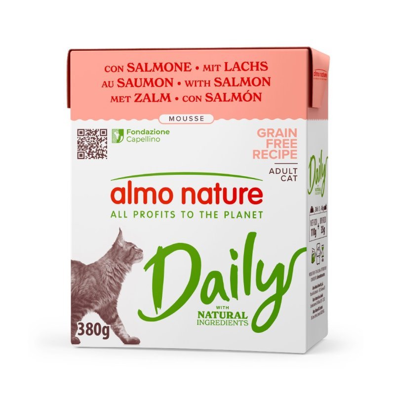 Almo Nature Daily Salmone Mousse 380g umido gatto