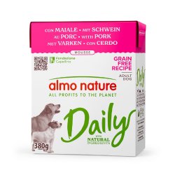 Almo Nature Daily Maiale Mousse 380g umido cane