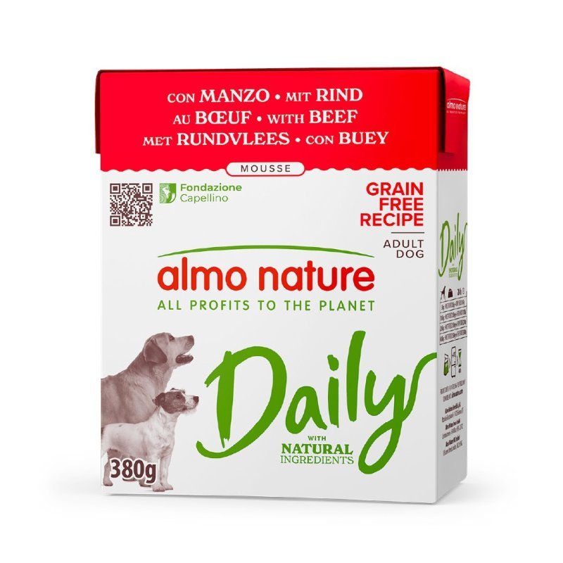 Almo Nature Daily Manzo Mousse 380g umido cane
