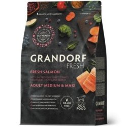 Grandorf Fresh Salmon Adult Medium Maxi crocchette grain free cane